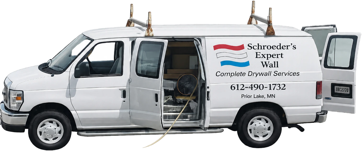 Schroeder's Expert Wall service van in Prior Lake, MN. (612) 490-1732